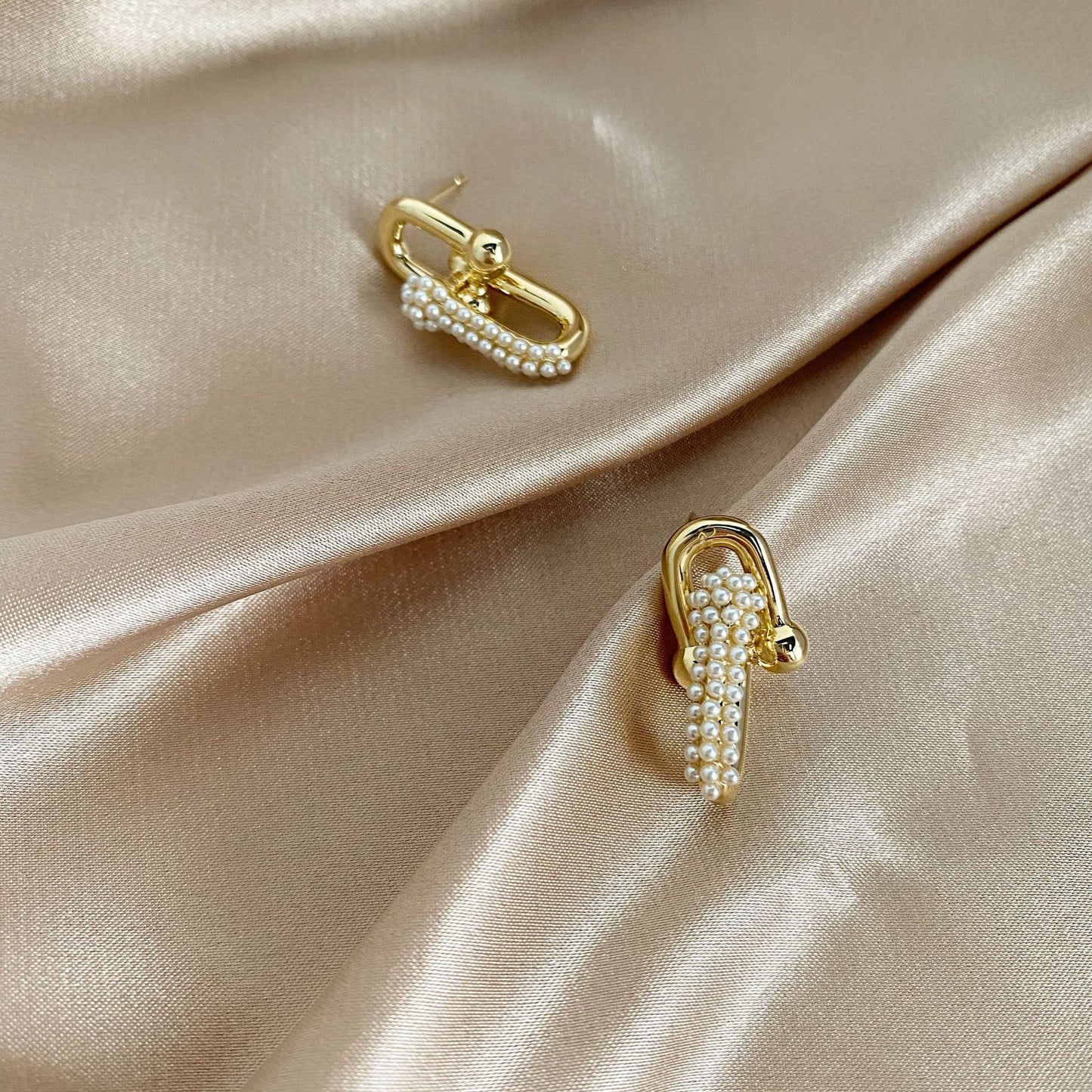 Pearl Link Earrings