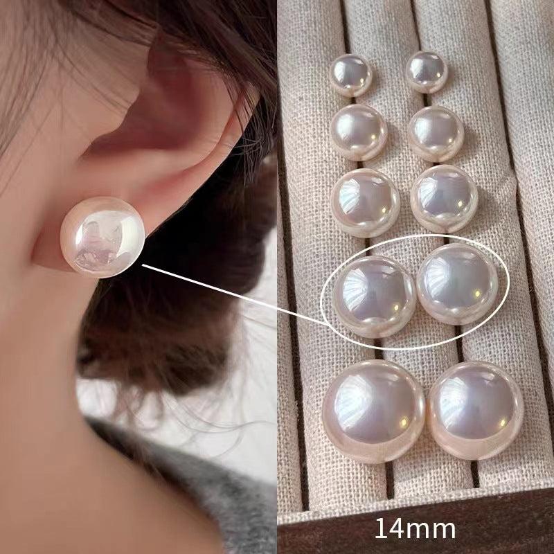 Pernos de perlas elipsoides rosa