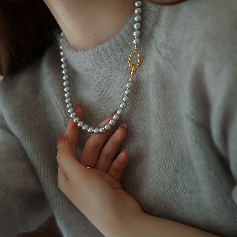 Collar de perlas de Akoya Gray