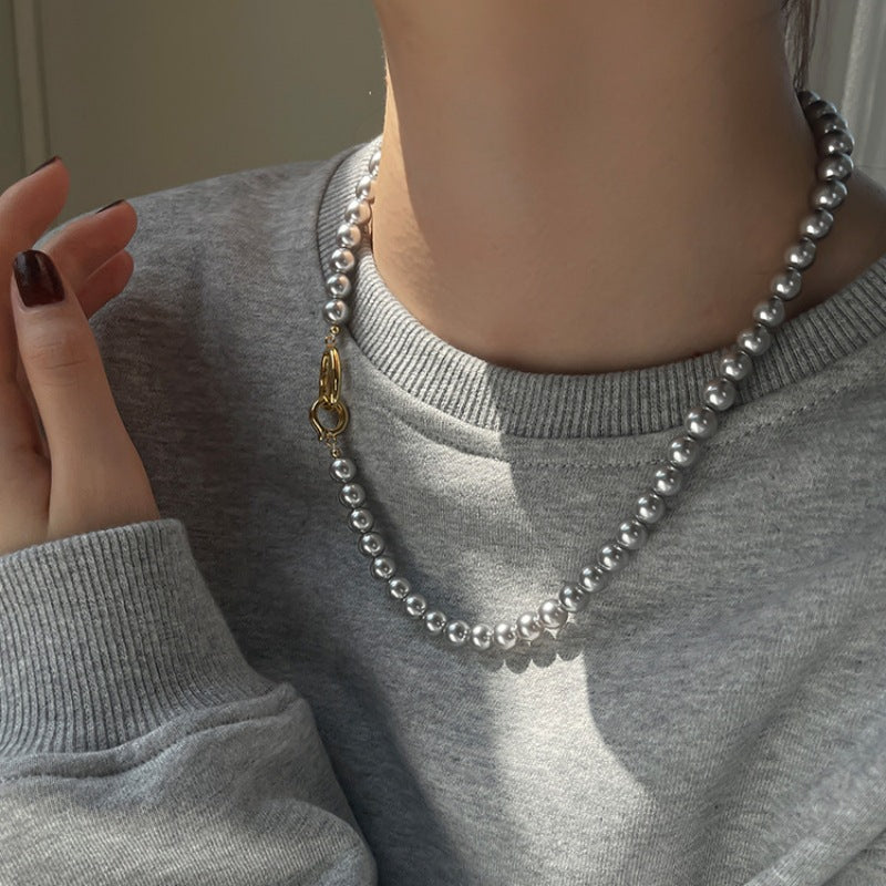 Collar de perlas de Akoya Gray