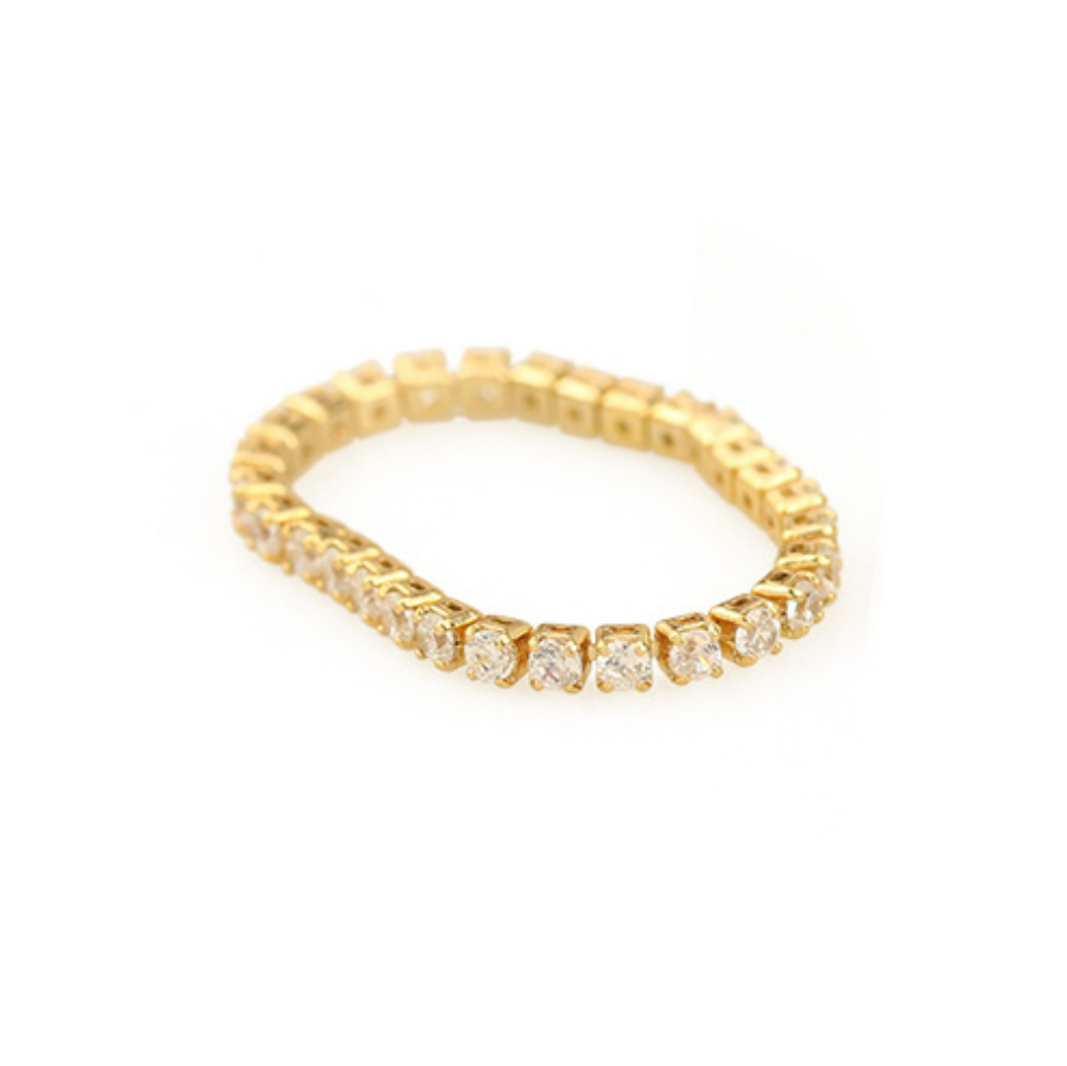 SAND Jewelry Trendy Sparkle Baguette Ring