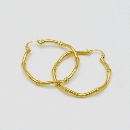Exaggerated Joints Hoop Earrings