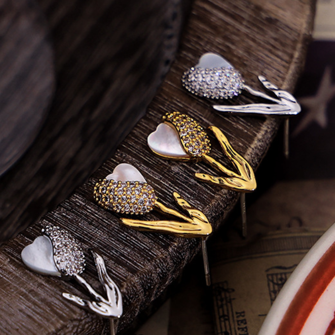 Sparkling Tulip Earrings