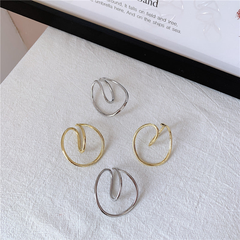 Curling Circled Earclips