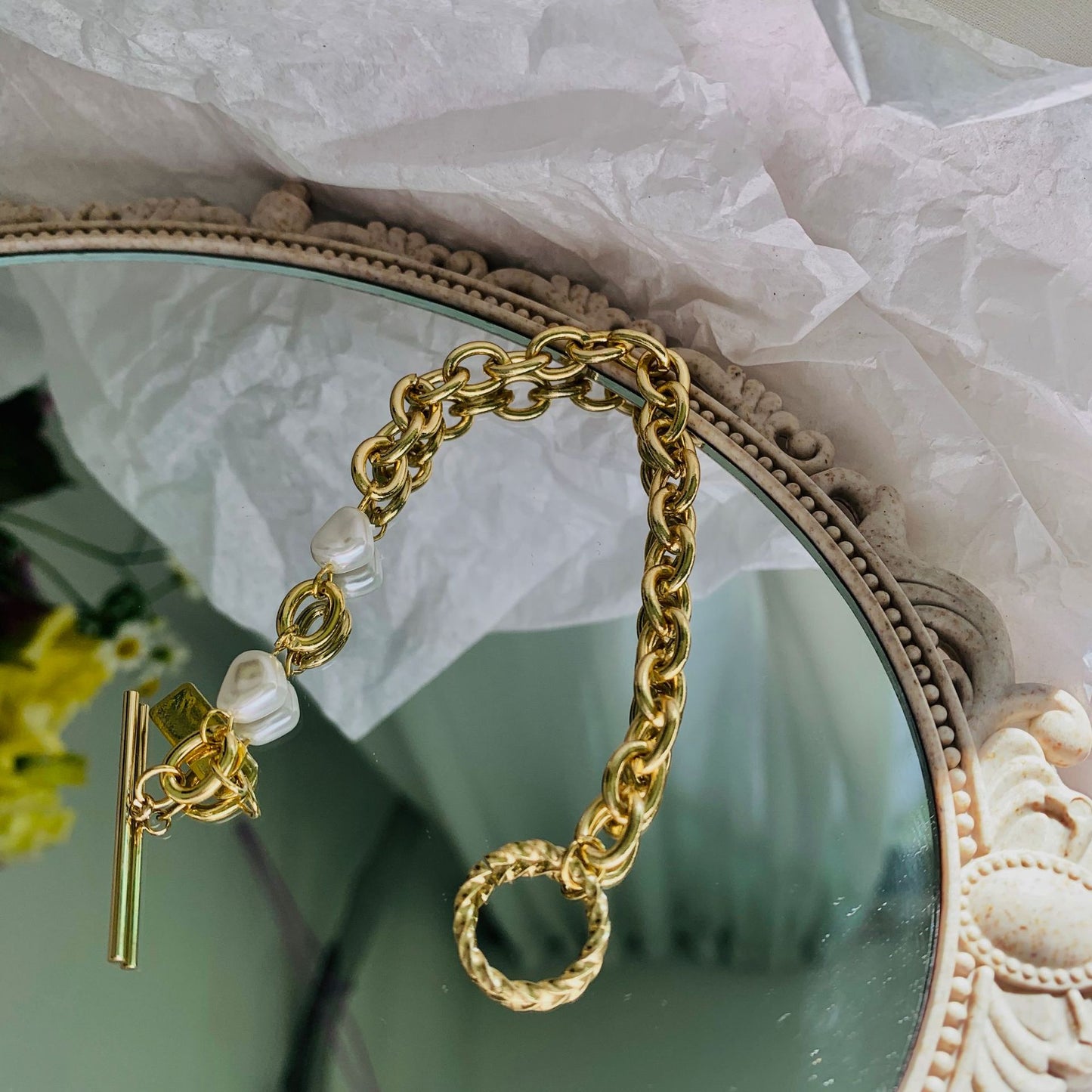 Modern ROME Pearl Bracelet