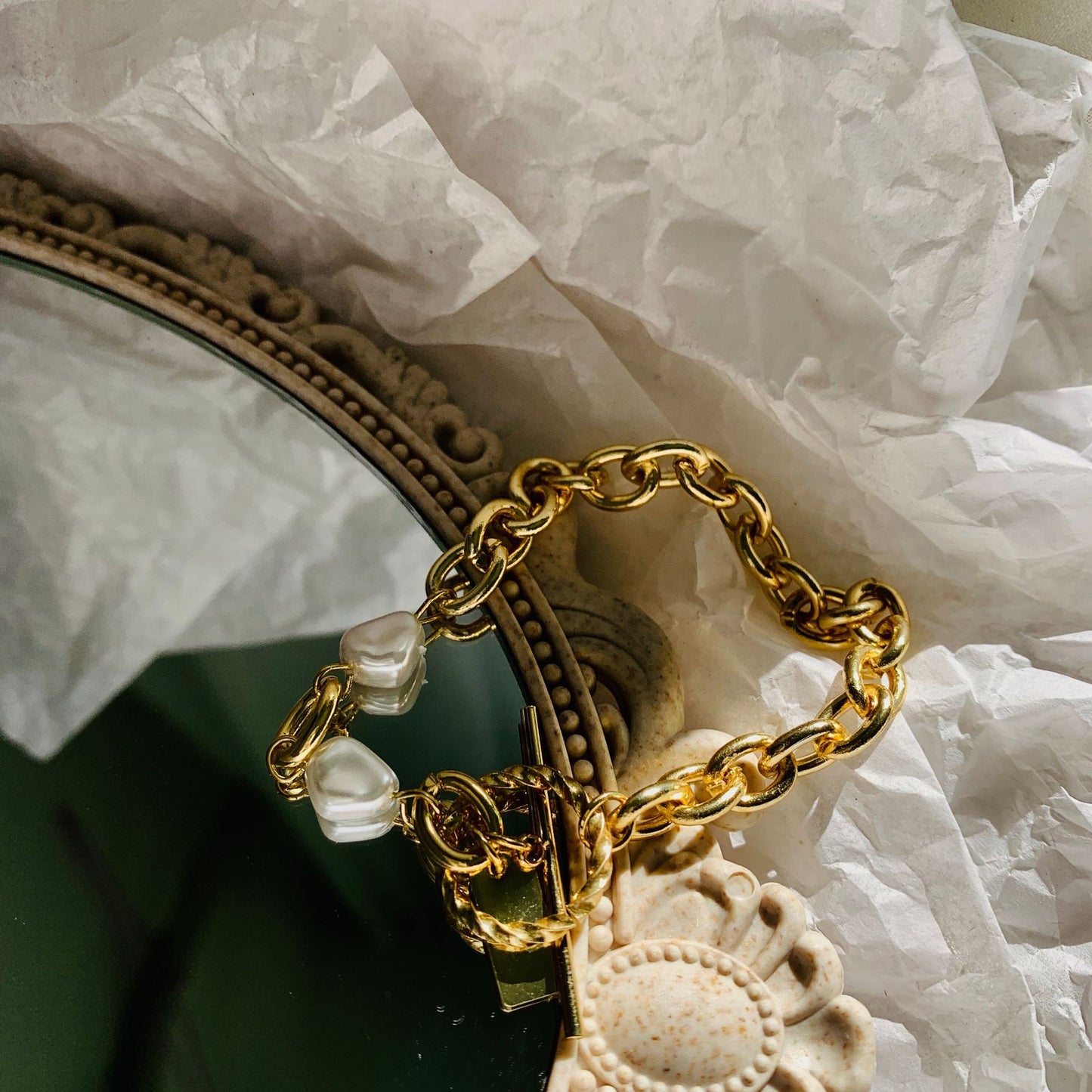 Modern ROME Pearl Bracelet