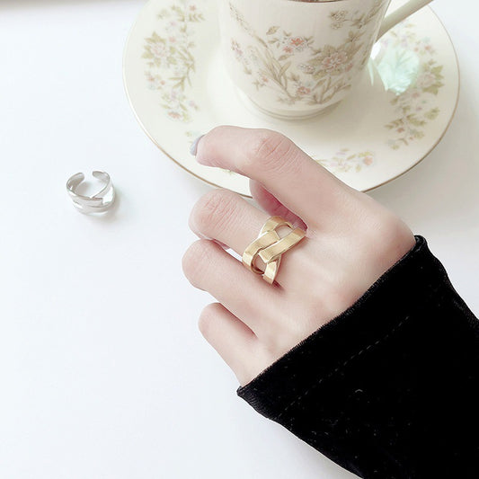 SAND Jewelry Trendy Instyle X-shaped Ring