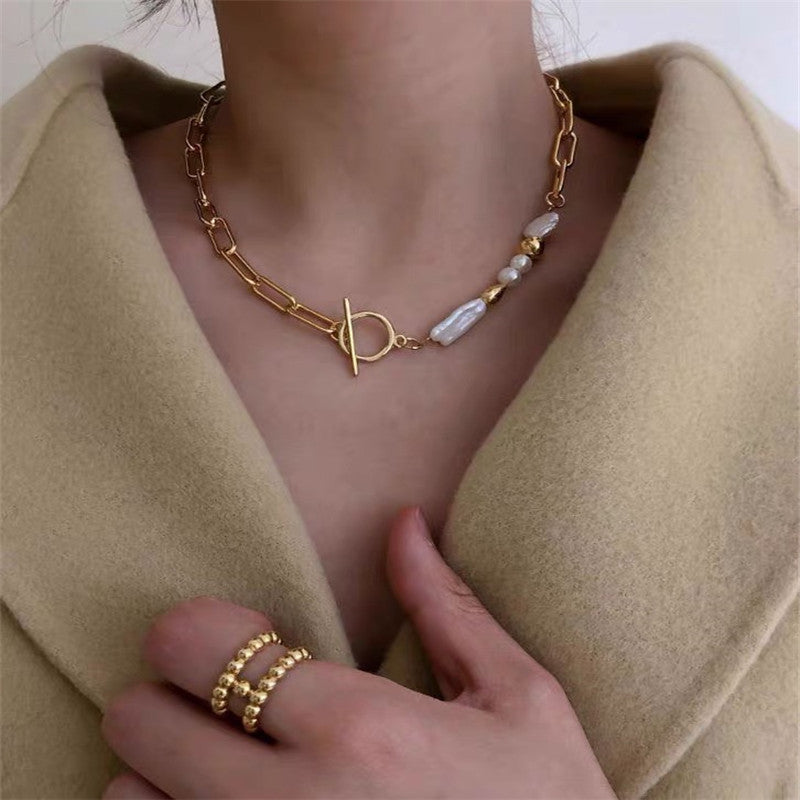 SAND Jewelry Elegant Baroque Pearl Necklace