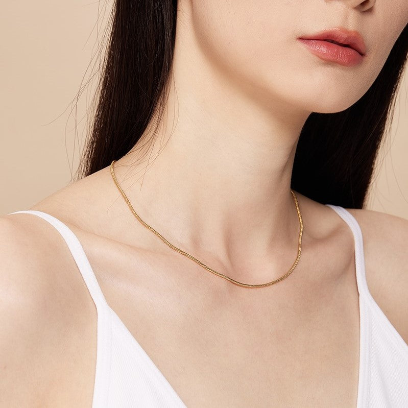 Single Herringbone Chain Necklace – SIXTY STAX