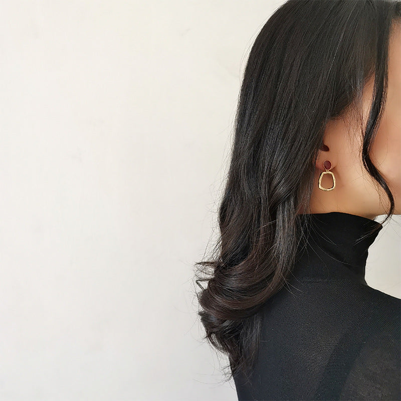Enamel Hoop Earrings