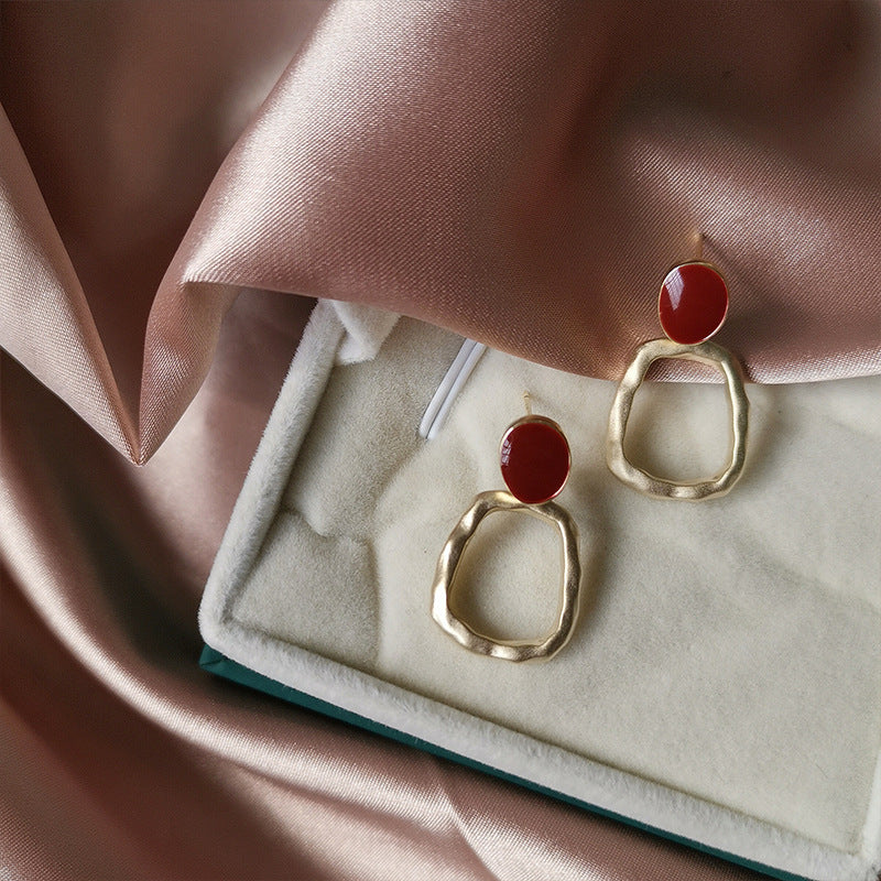 Enamel Hoop Earrings
