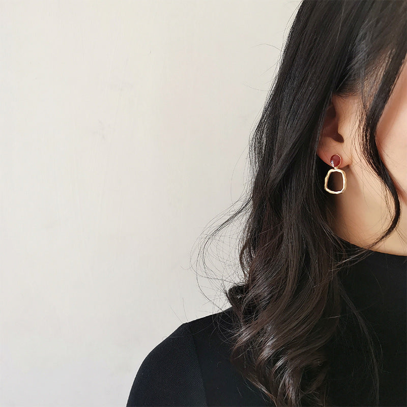 Enamel Hoop Earrings
