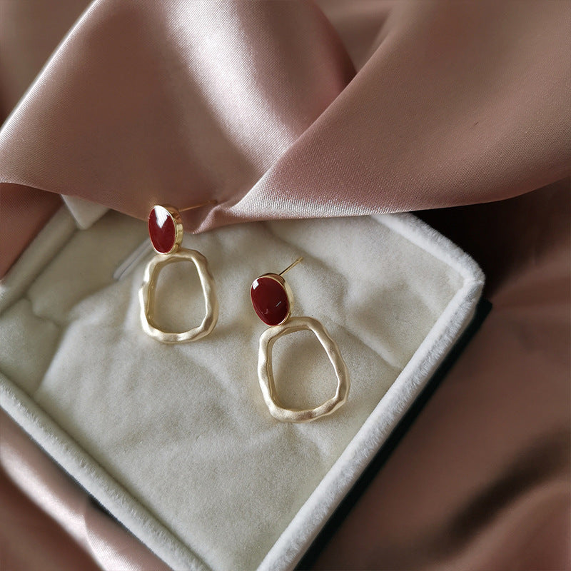 Enamel Hoop Earrings