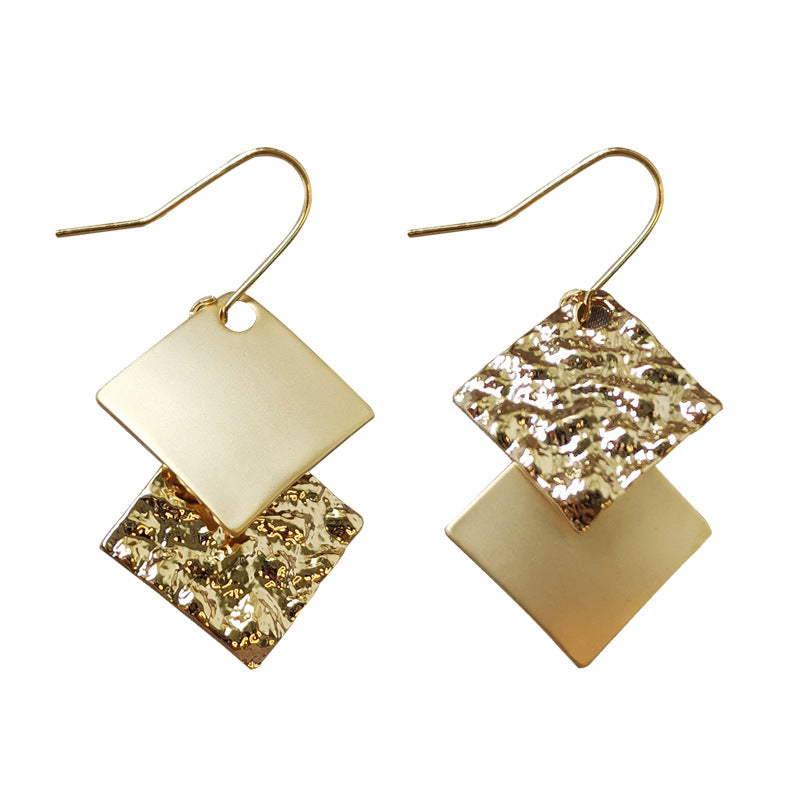Contrast Square Plate Earrings