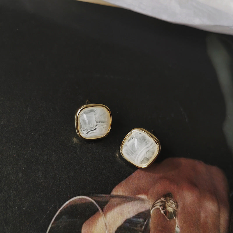 Squared Enamel Earrings