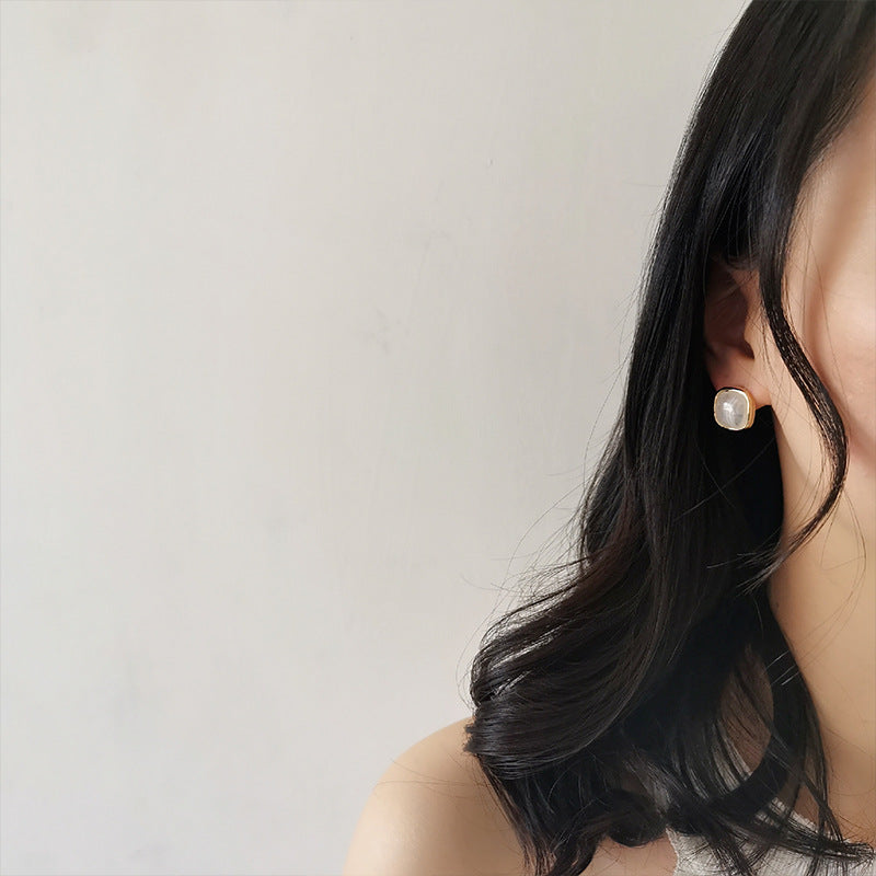 Squared Enamel Earrings