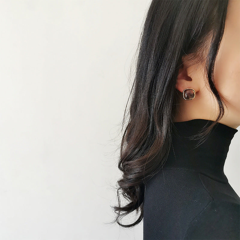 Squared Enamel Earrings