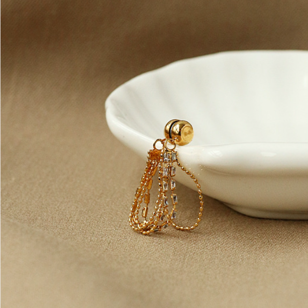 Diamond Raindrop Earclips