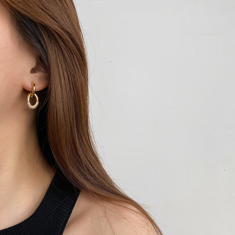 Half Diamond Hoops