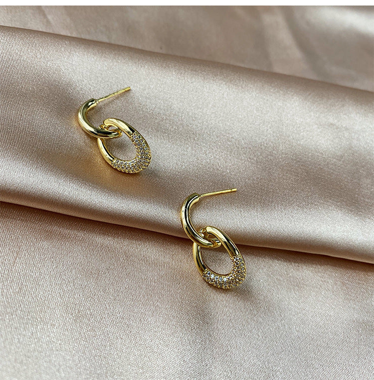 Half Diamond Hoops
