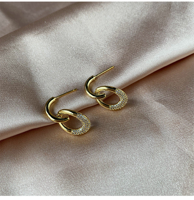 Half Diamond Hoops