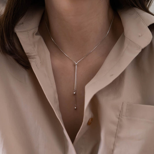 Dainty Collar Tie Necklace