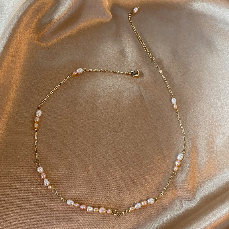Layered Pearl Heart Necklace