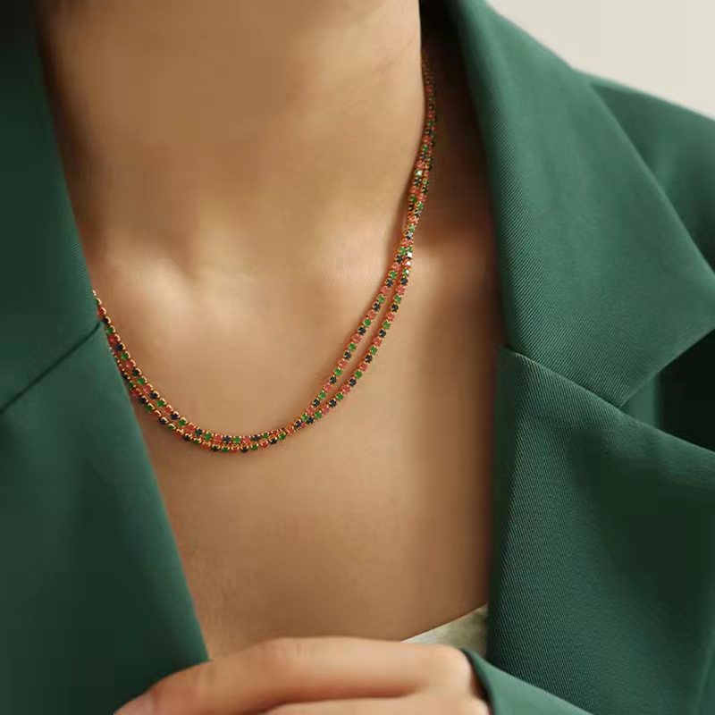 SAND Jewelry Curated Colorful Diamond Necklace