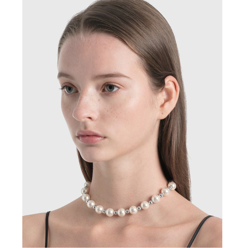 SAND Jewelry Everyday Beaded Pearl Chain Necklace