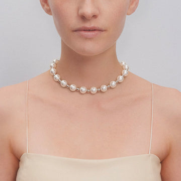 SAND Jewelry Everyday Beaded Pearl Chain Necklace