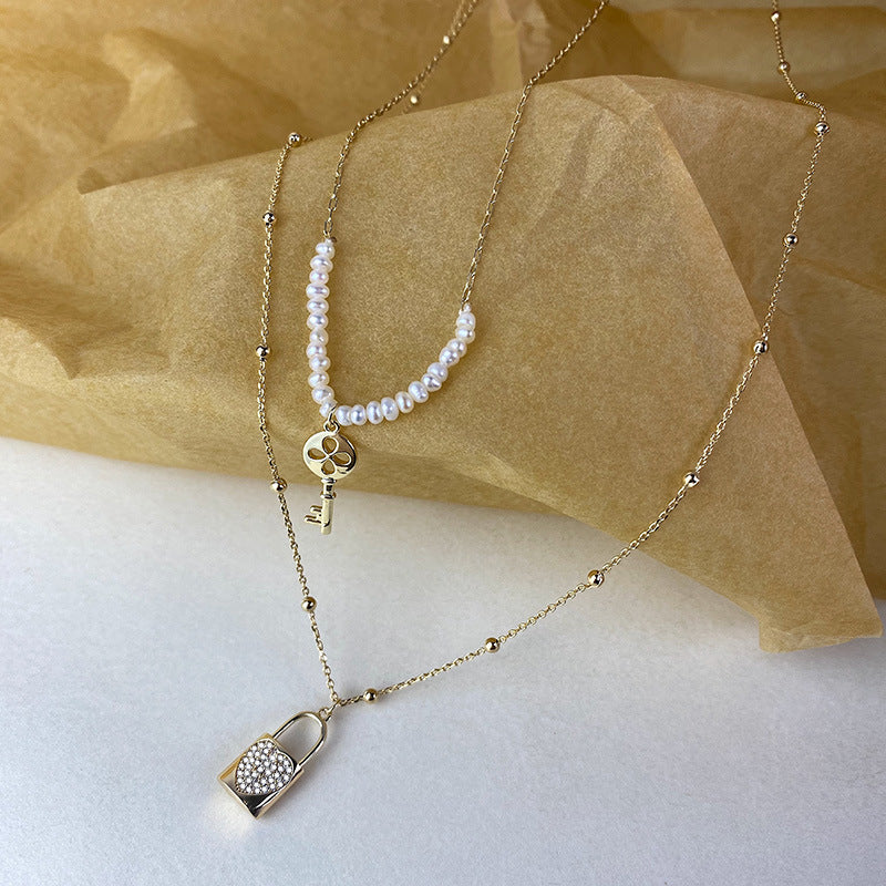 SAND Jewelry Everyday Pearl Lock Chain Set