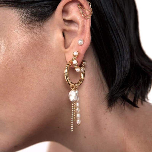 ROME Pearl Hoops