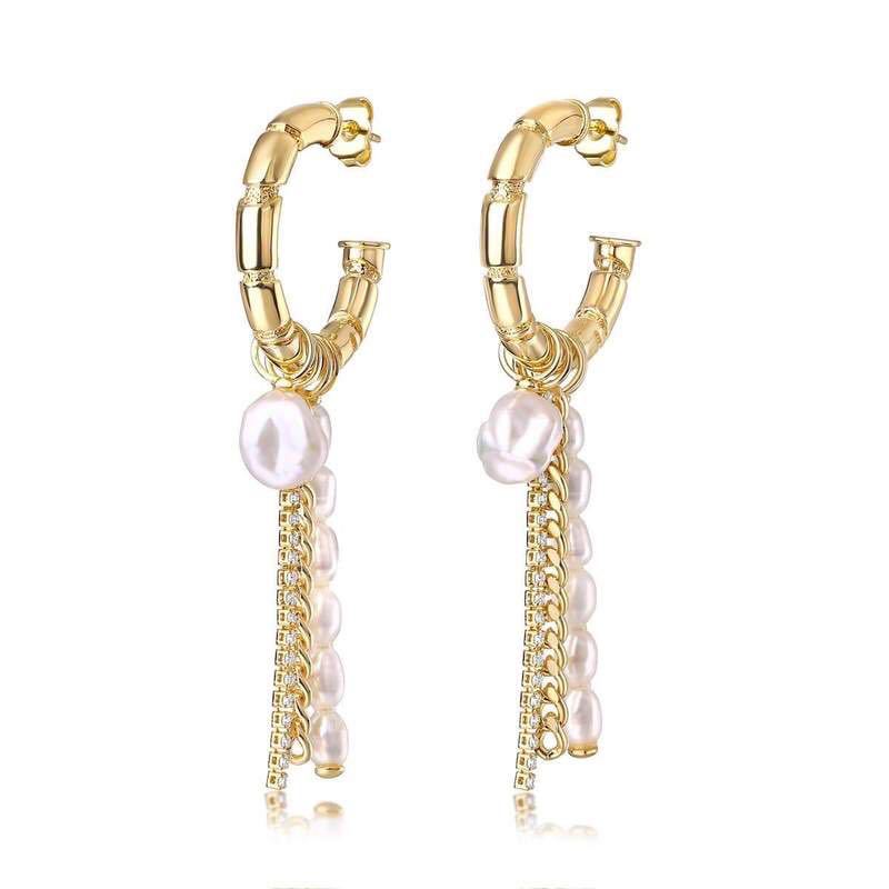ROME Pearl Hoops