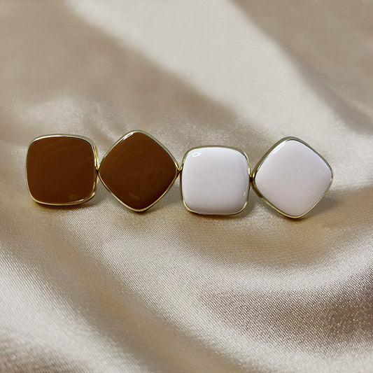 Retro Enamel Earrings
