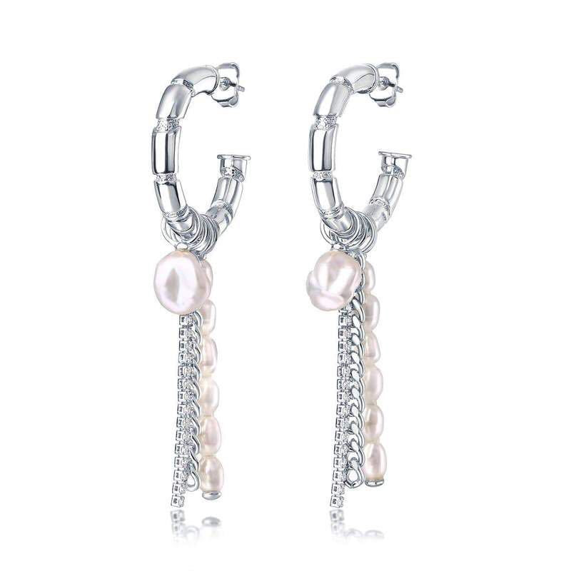 ROME Pearl Hoops