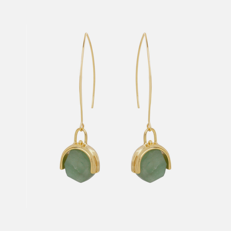 Irregular Stone Dangling Earrings