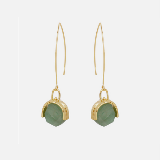 Irregular Stone Dangling Earrings