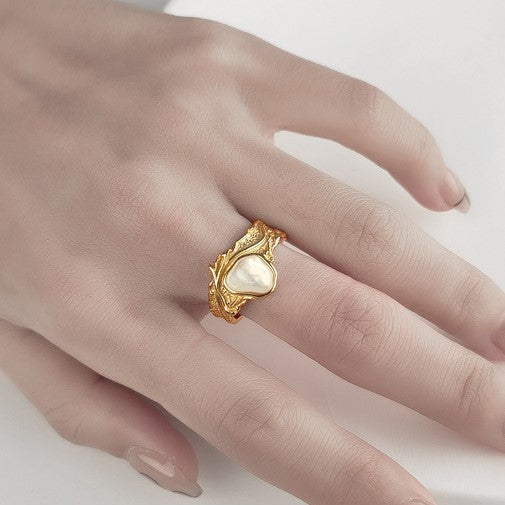 Turmoil Mother-of-Pearl Ring