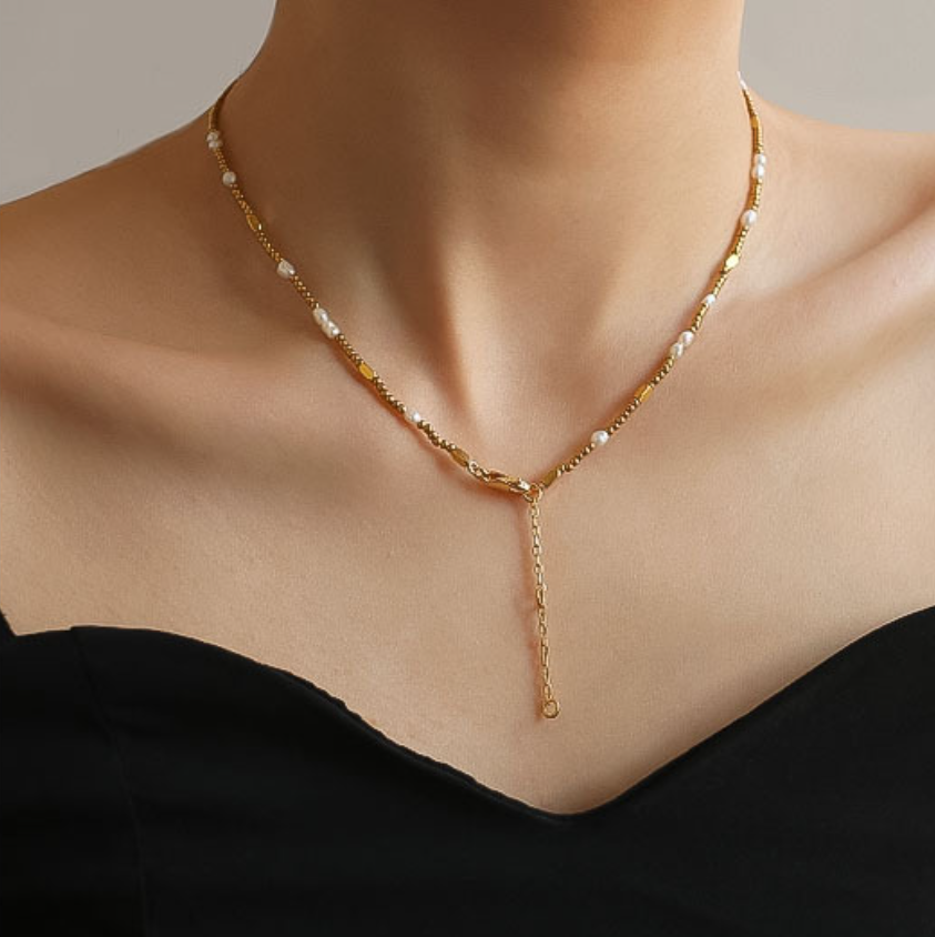 SAND Jewelry Everyday Dainty Pearl Montage Necklace