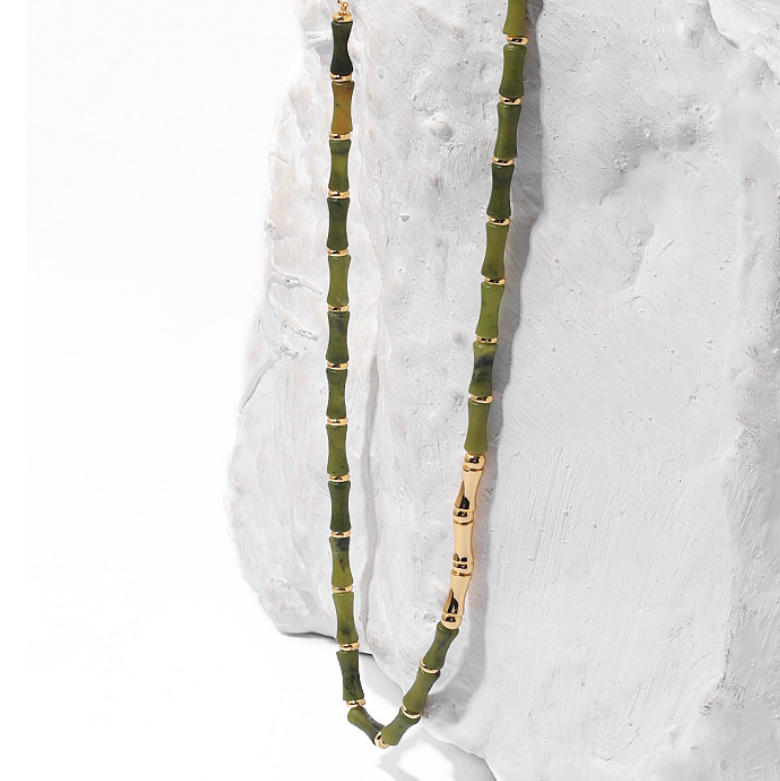 SAND Jewelry Curated Jade Bamboo Necklace
