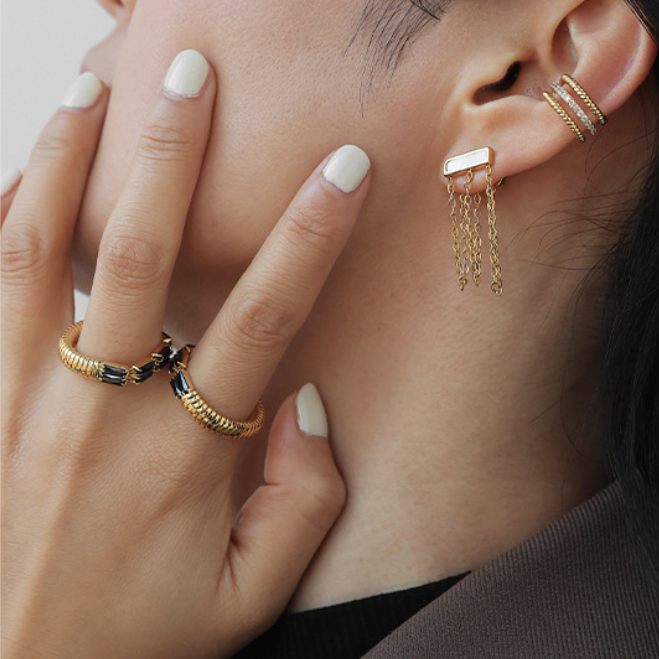 Silhouette Tassel Earrings