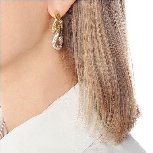 Contrast Link Earrings