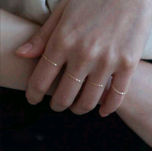 Sand Jewelry Everyday Dainty Link Chain Ring