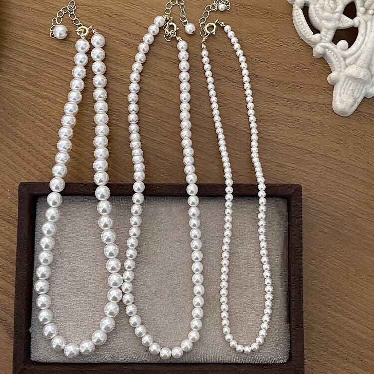 Crystal Pearl Strand Necklace