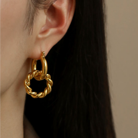 Twisted Dual Hoop Earrings