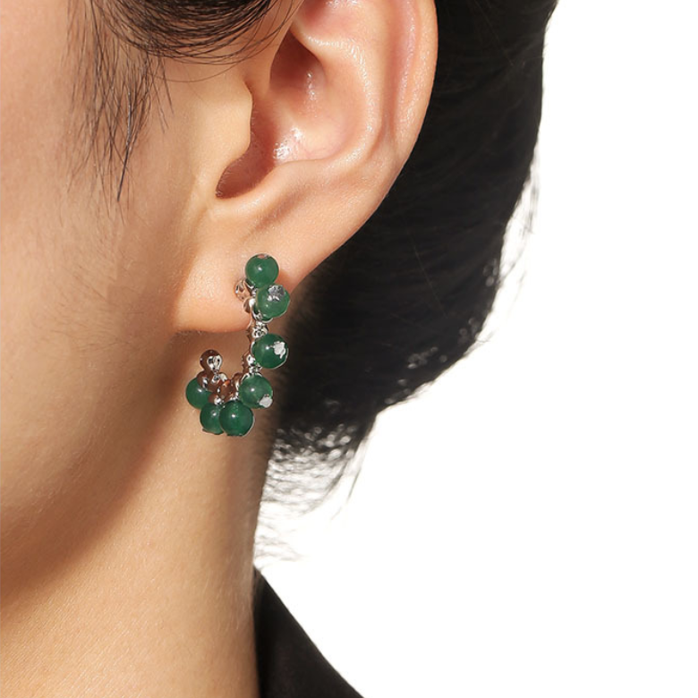 Oriental Grape Tendril Earrings