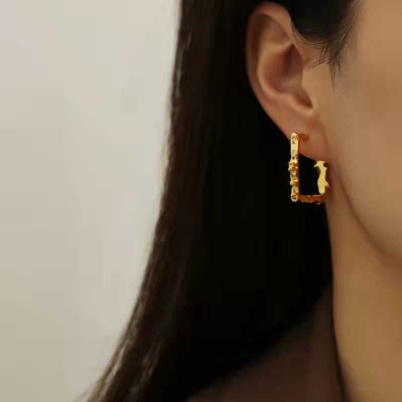 Deconstructed Square Earrings