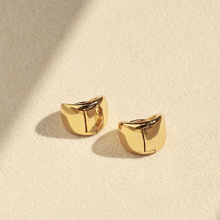 Abstract Clip Hoop Earrings