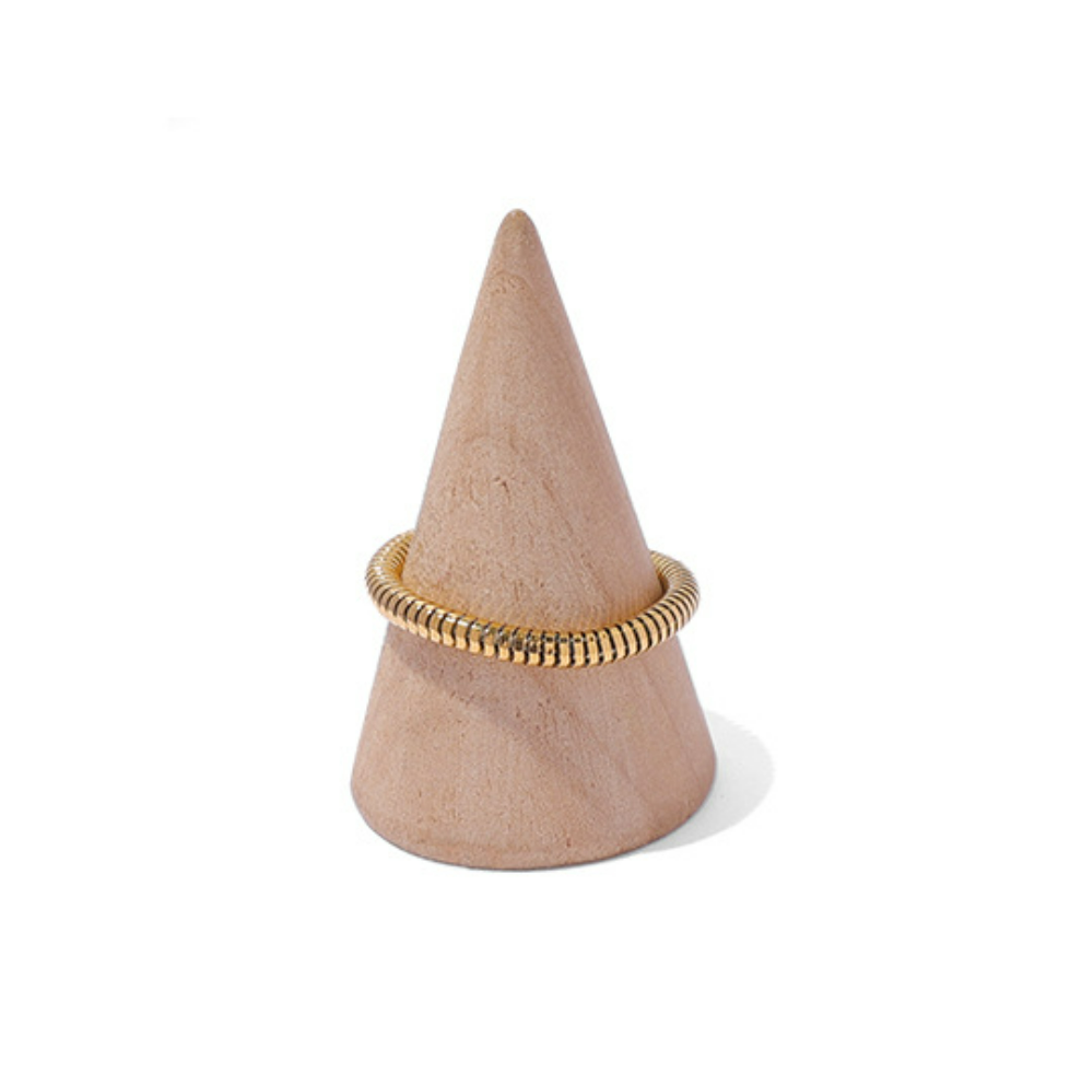 SAND Jewelry Gold Herringbone Chain Ring