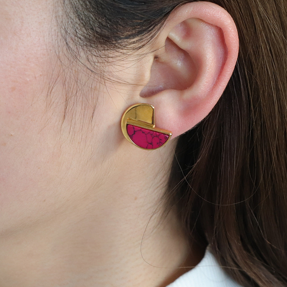 Purple Lunette Earrings